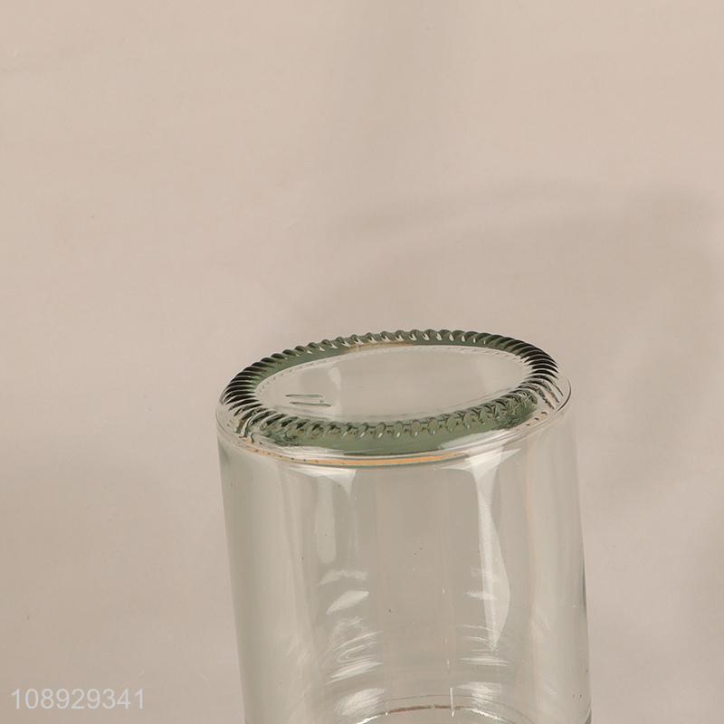 Good quality transparent glass storage jar wide mouth glass jam jar