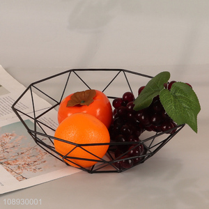 Wholesale Metal Wire Fruit Basket Vegetable Storage Basket for Bread