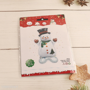 Top selling christmas decoration snowman shape foil balloon wholesale