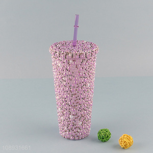 Top quality bling water cup straw drinking cup for gifts