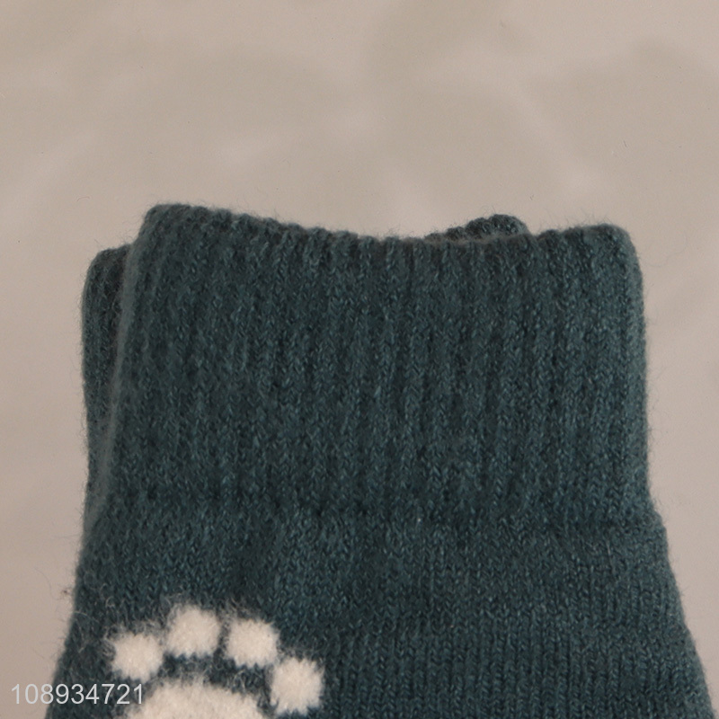 New product winter warm gloves cartoon knit gloves for kids