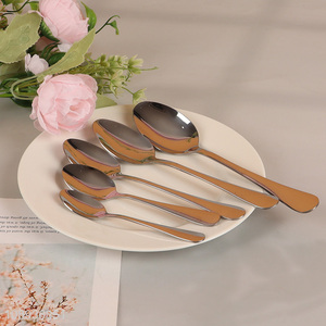 Good Quality 5PCS Stainless Steel Dinner Spoons Metal Spoons Set