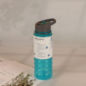 New Product Large Capacity Plastic Water Bottle with Flip Straw