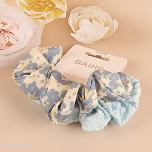 China Imports 2PCS Elastic Hair Scrunchies for Women Girls