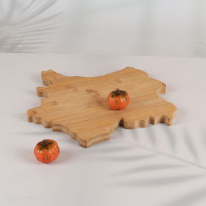 Good Quality Creative Map Shape Bamboo Cutting Board for Kitchen