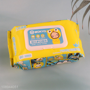 New Arrival 60PCS Baby Hand and Mouth Wipes Hypoallergenic Face Wipes