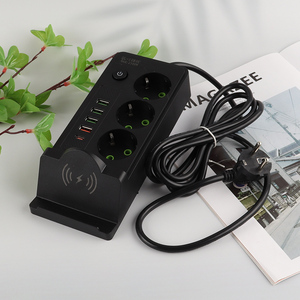 High Quality EU Power Strip Wireless Charger with 4 USB Charging Ports