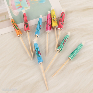 Online Wholesale 12PCS Umbrella Cupcake Toppers Cocktail Picks
