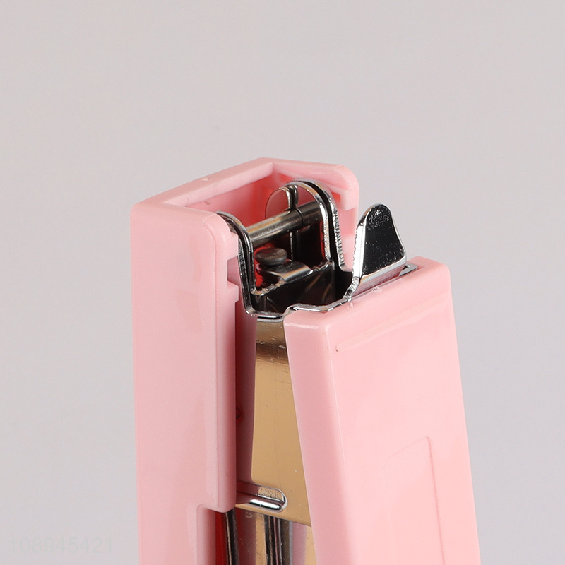 China factory pink office binding supplies stapler for sale