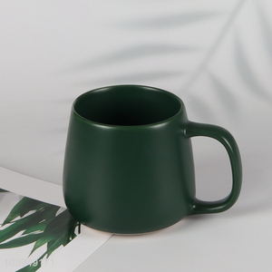 China supplier ceramic green water cup coffee cup with handle