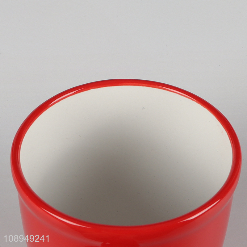 China supplier red ceramic water cup tea cup coffee cup