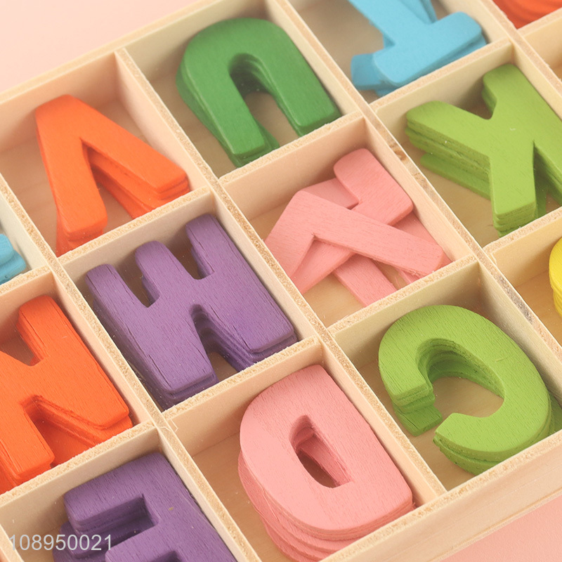 Hot Selling Colorful Wooden Alphabet Letters Wooden Learning Toy for Kids