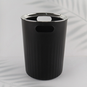 Hot Selling Plastic Trash Can with Pressure Ring for Bathroom Bedroom