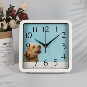 Low price square home decor wall clock for wall clock