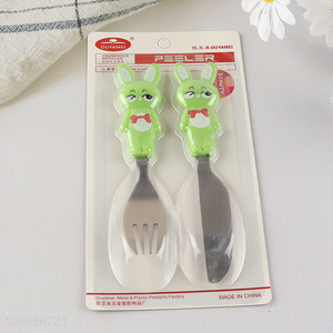 New Arrival Cartoon Dinner Knife and Fork Set for Kids Children