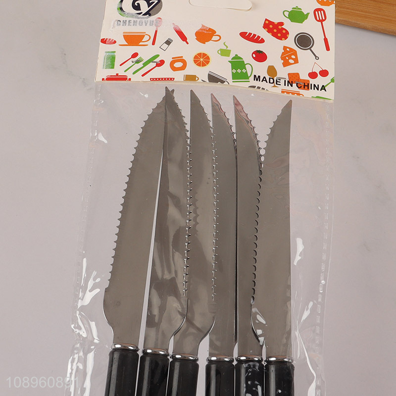 Factory price 6pcs stainless steel cutlery dinner knife set