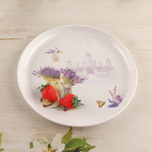 Hot Selling Round Custom Printed Melamine Serving Tray for Restaurant