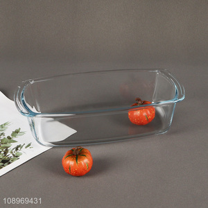 China factory heat-resistant glass clear baking tray baking pan