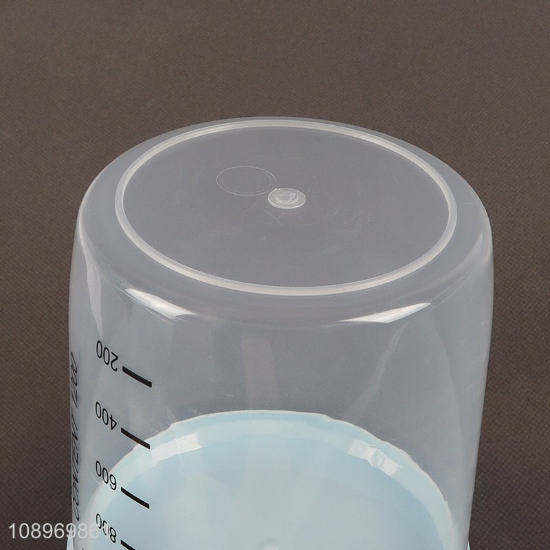 China factory round 3pcs clear plastic food container storage jar