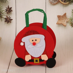 Top selling santa claus chrismtas felt bag candy bag