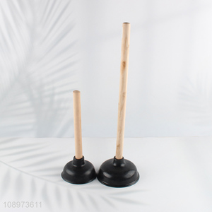 New Product Toilet Plunger with Wooden Handle for Bathroom