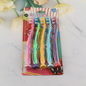 China wholesale 5pcs multicolor kids toothbrush set for oral care