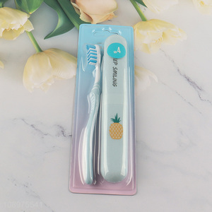 New style portable travel adult soft toothbrush with case