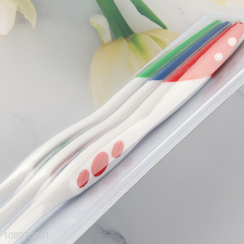 Top products 3pcs adult oral care soft toothbrush set for sale