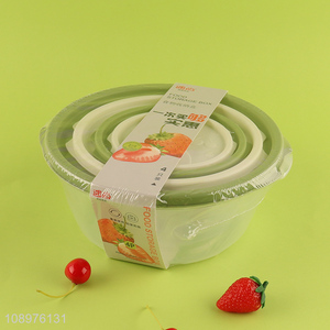 Low price 4pcs round food container food storage box for sale