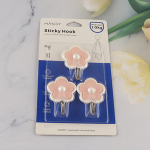 Hot items flower shape heavy duty sticky hook adhesive hook wall hook