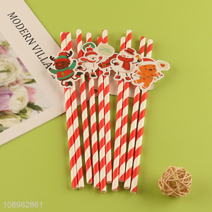 Factory price party supplies christmas series paper disposable drinking straw