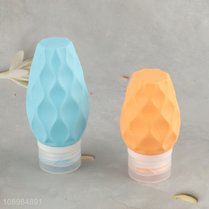 Factory supply portable silicone empty bottle travel toiletries bottle