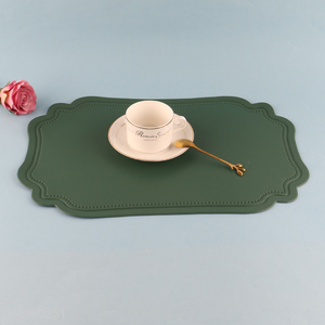 Top quality waterproof anti-slip pu leather place mat for sale