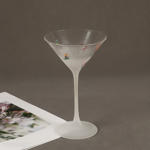 Factory Price Colored Wine Glasses Corktail Champagne Martini Glasses