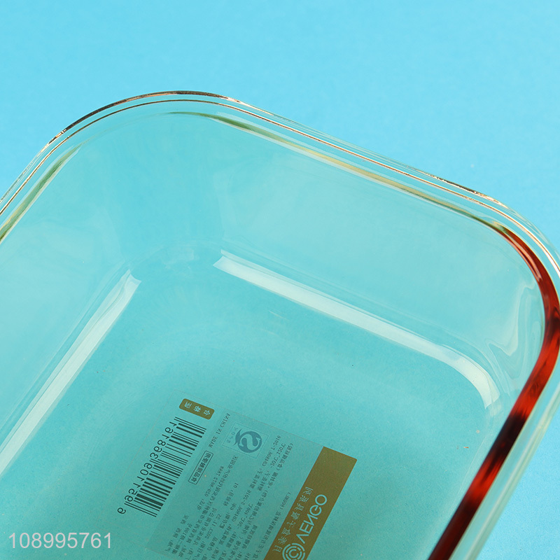 Hot sale square heat-resistant glass food container preservation box