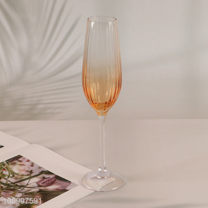 Good Quality Lead Free Glass Champagne Flutes Stemmed Champagne Glasses