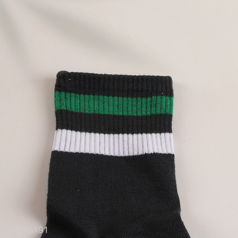 Hot Selling Striped Retro Crew Socks Casual Cotton Socks for Women