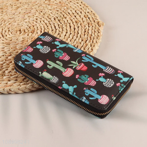 New Arrival PU Leather Zipper Wallet Credit Card Holder for Women