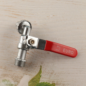 Online Wholesale 1/2 Inch Zinc Alloy Garden Water Tap Red Handle Faucet