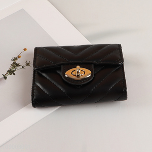 Hot Selling Trendy PU Leather Wallet Card Holder for Women and Girls