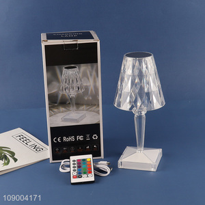 China Imports Crystal Table Lamp USB Charging RGB Remote & Touch Control Diamond Night Light