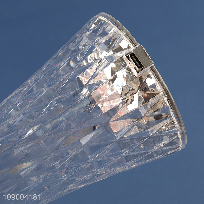 High Quality Crystal Table Lamp USB Rechargeable RGB Remote & Touch Control Diamond Night Lamp