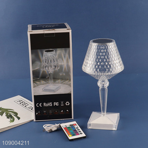 China Product Crystal Table Lamp USB Charging RGB Remote & Touch Control Crystal Night Light