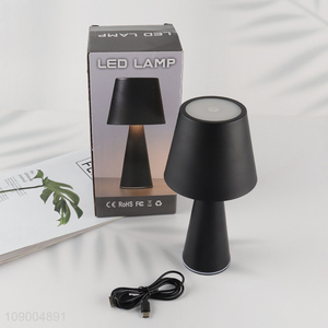 China Product Cordless Table Lamp USB Charging 3 Colors Stepless Dimmable Touch Night Lamp