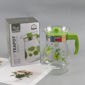 Popular products 2L glass household glassware water pot tea pot