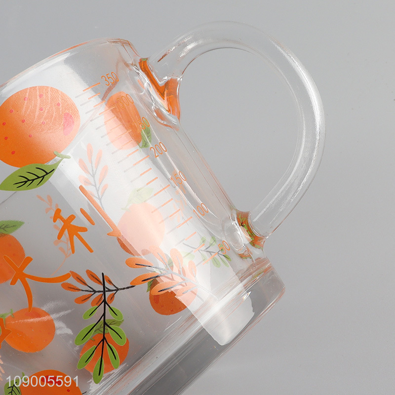 Top products printed glass breakfast milk cup coffee cup for sale