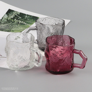 China products multicolor unbreakable glass water cup drinking cup with handle