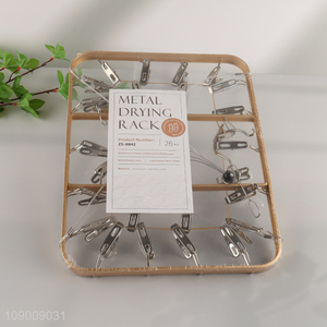 Good Quality Aluminum Alloy Windproof Laundry Drying Rack with 26 Pegs