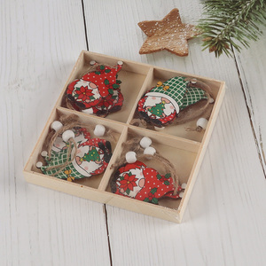 Best sale multicolor wooden christmas tree hanging decoration set wholesale