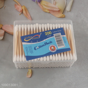 High Quality Cotton Swabs 200 Pieces Disposable Cotton Buds for Ears